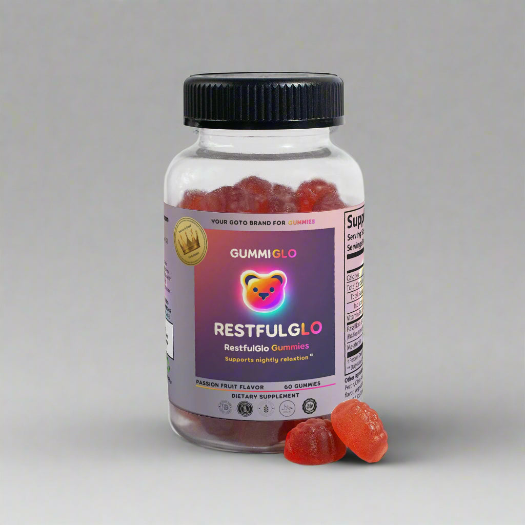 RestfulGlo Gummies – Passion Fruit Flavor (60 Gummies)