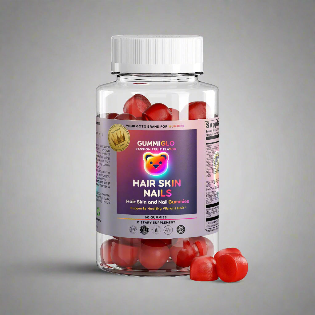 Hair, Skin & Nails Gummies - Passion Fruit Flavor (60 Gummies)