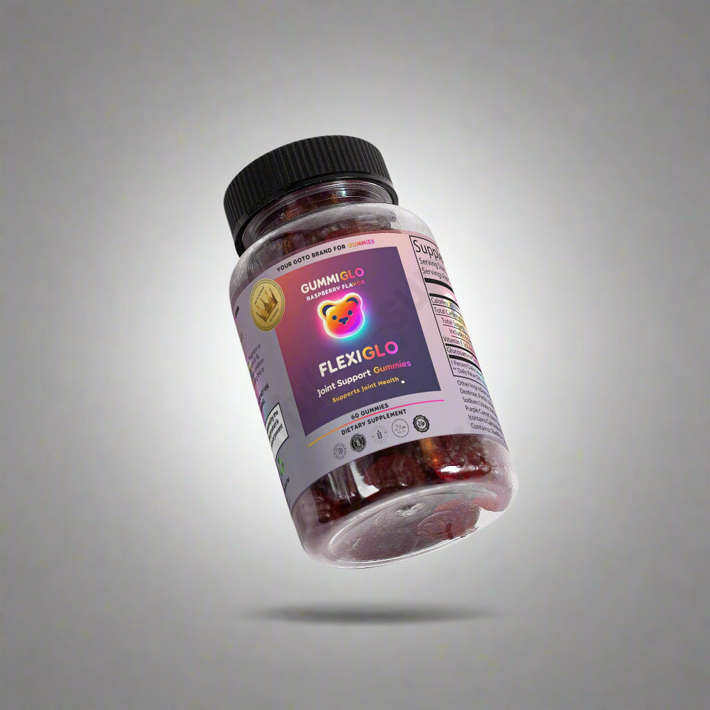FlexiGlo Gummies – Raspberry Flavor (60 Gummies)