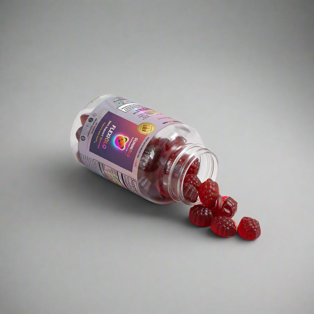 FlexiGlo Gummies – Raspberry Flavor (60 Gummies)